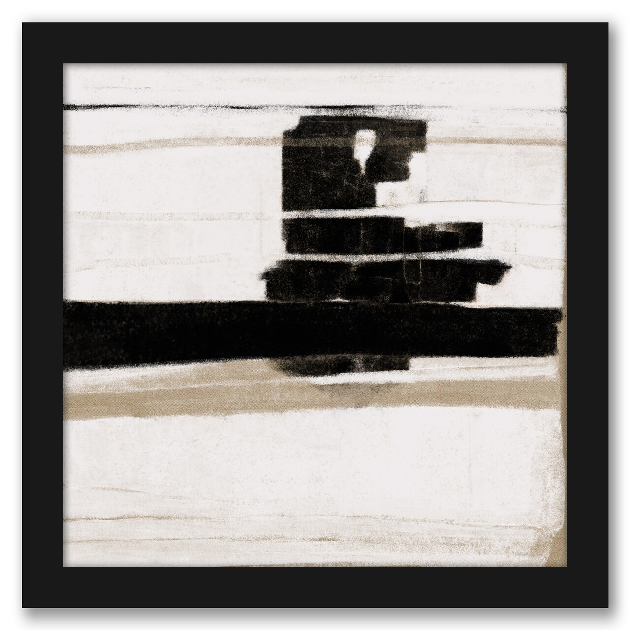 Lack And White Abstract by Kasi Minami Frame  - Americanflat